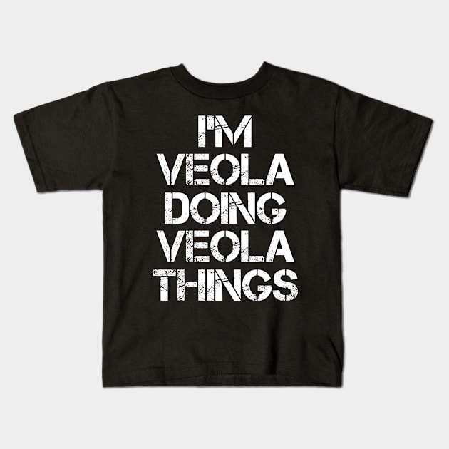 Veola Name T Shirt - Veola Doing Veola Things Kids T-Shirt by Skyrick1